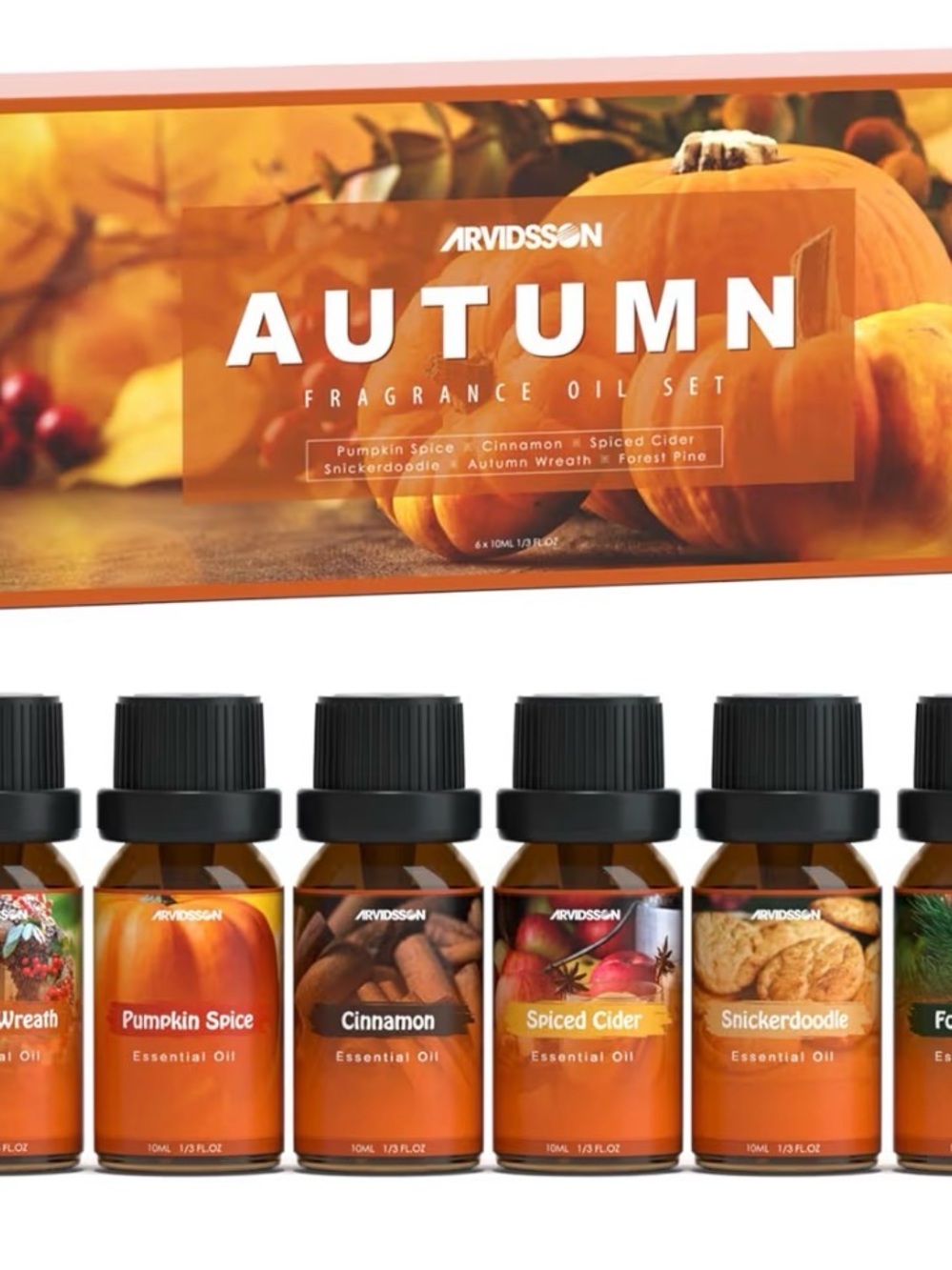 Autumn Pumpkin Spice & Cinnamon Fragrance Oil Set – Orange